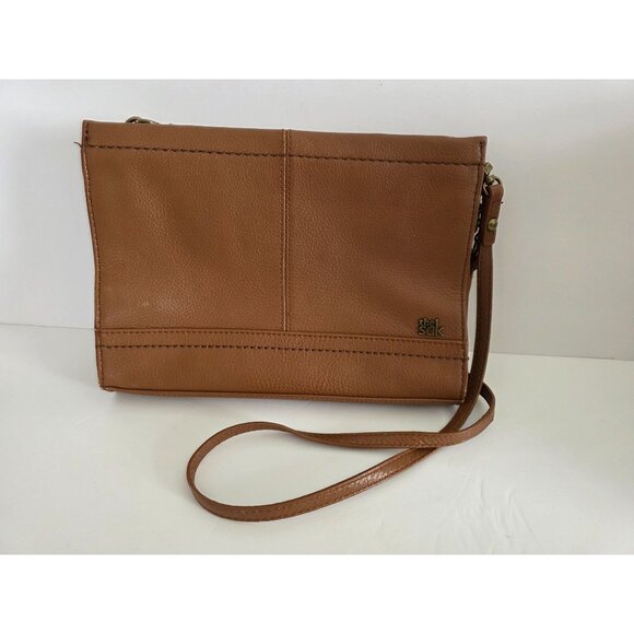 The Sak Brown Leather Iris Demi Clutch Crossbody Bag - Picture 1 of 12